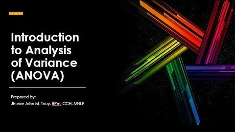 11. Introduction to Analysis of Variance (ANOVA) - Part 1
