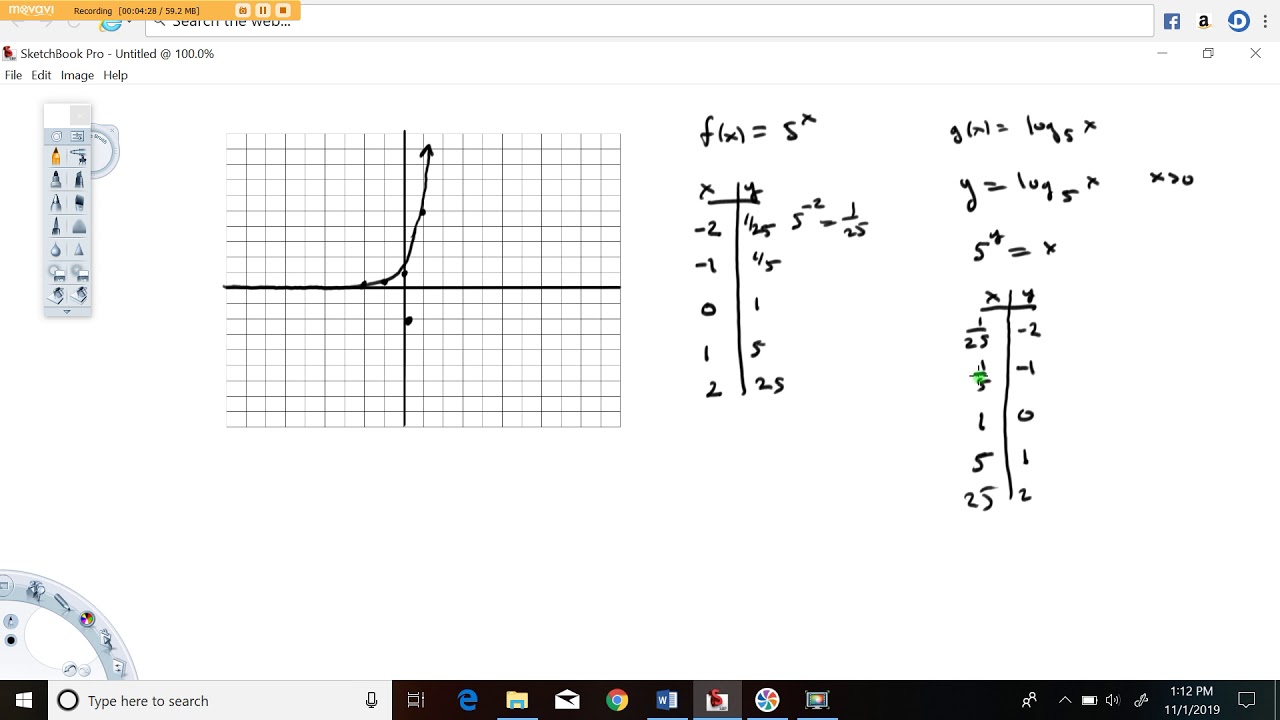 Plotting A Exponential And Log Function Next To Each Other YouTube Plotting a exponential and log function next to each other youtube