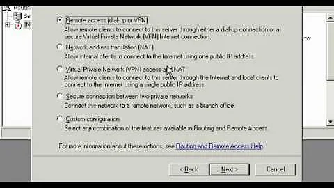 How to enable routing and remote access on Microsoft Server 2003