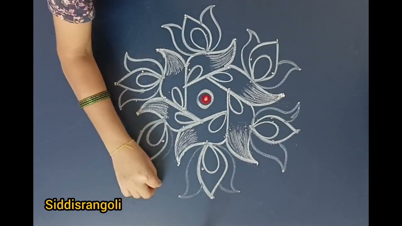  Chukkala muggulu #easy muggulu #kolam muggulu 