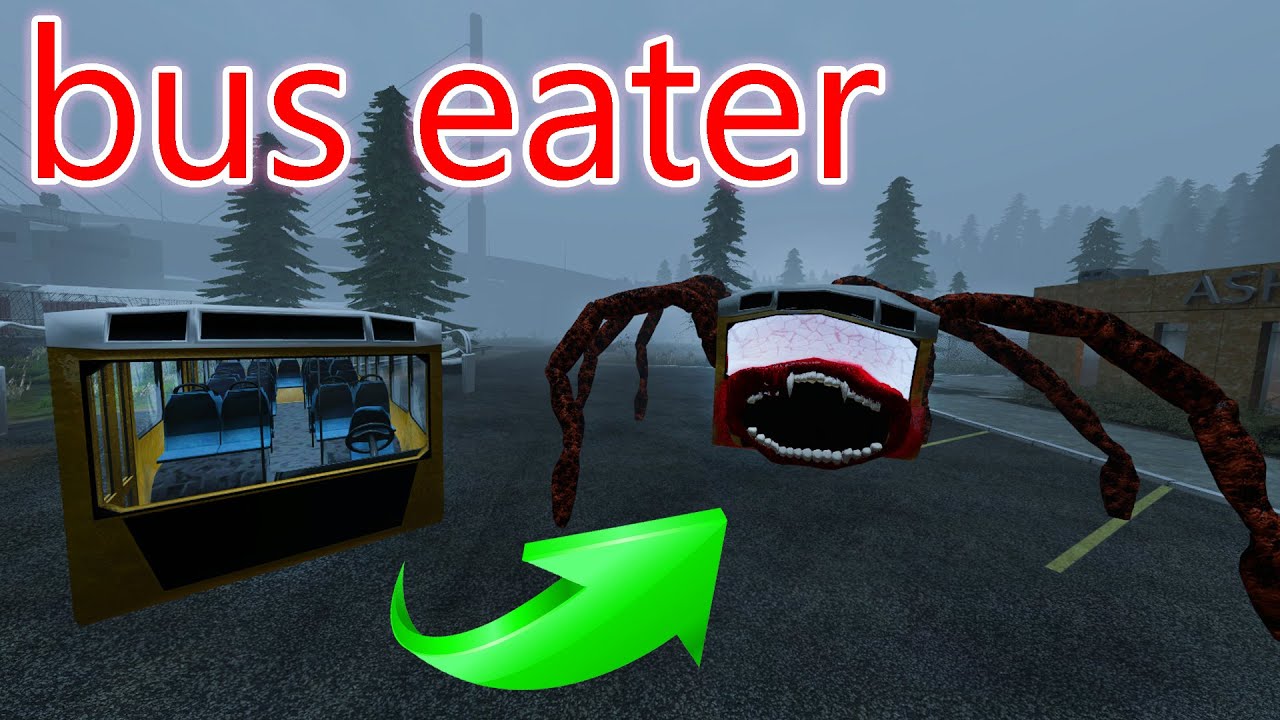bus turn into bus Monster chase in garry's mod !!