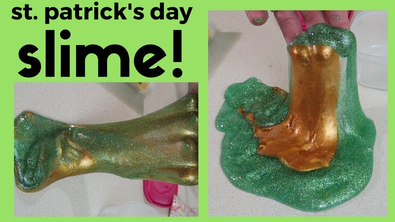 St. Patrick's Day Slime ASMR + Visually Satisfying/Glitter Mixing! | TiaVapes Review