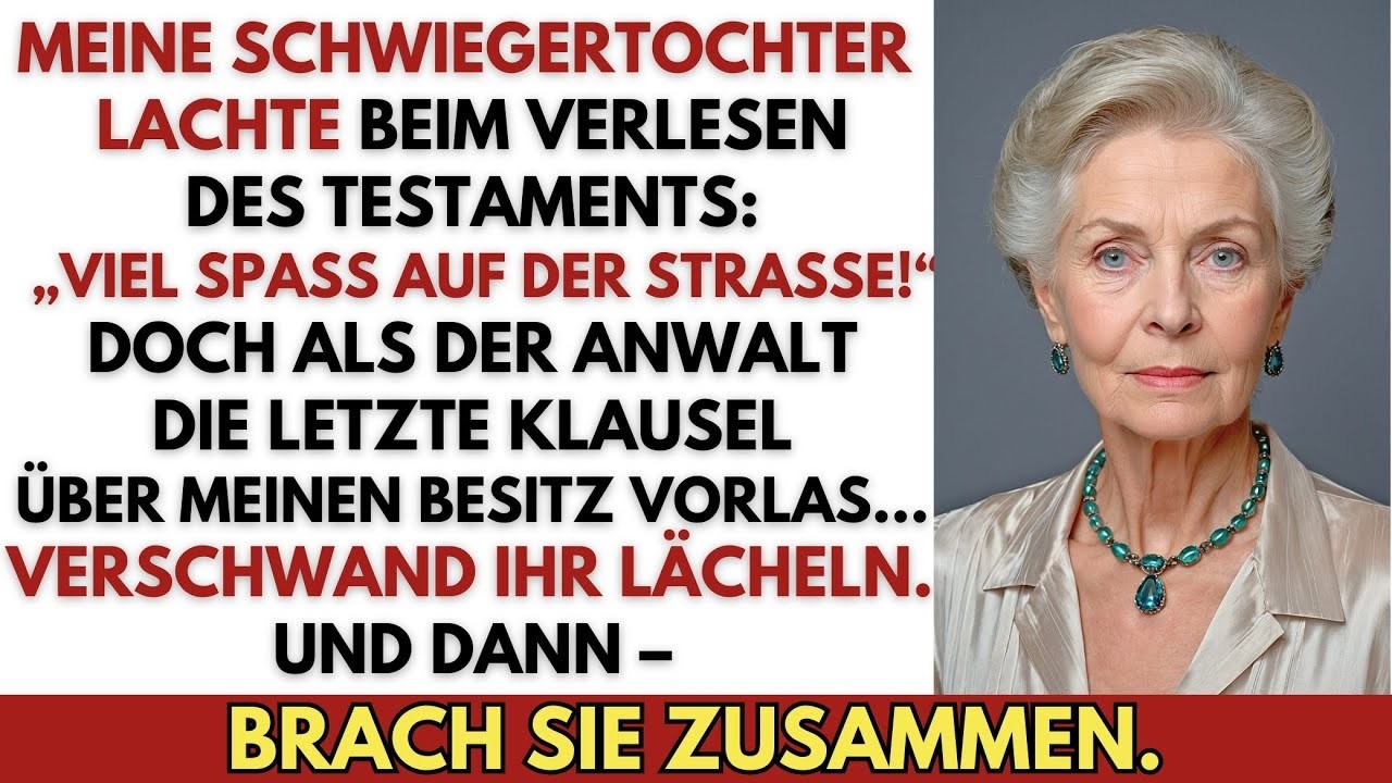 Meine Schwiegertochter warf mich nach dem Tod meines Sohnes raus – beim Testament fiel sie um.