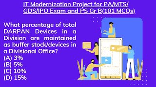 IT MODERNIZATION PROJECT INDIA POST with 110 MCQs screenshot 5
