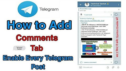 How To Enable Comment Option In Telegram Channel Posts | How To Add Comment Button In telegram Posts
