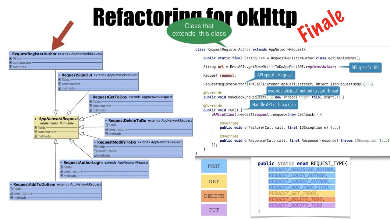 Web services & Android - Part 7, Refactoring for okHttp | Finale - YouTube