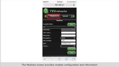 CCi-TVU Hotspot Web Interface   Functions Part 1