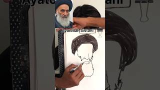 Ayatollah Sistani Drawing 🇮🇶 #ayatollahkhamenei #ayatollahsistani #sistani #iraq #art
