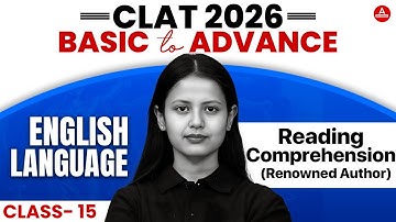 CLAT 2026 - Reading comprehension | CLAT  | English