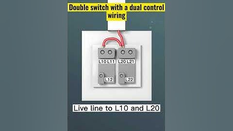 Double switch with a dual control wiring