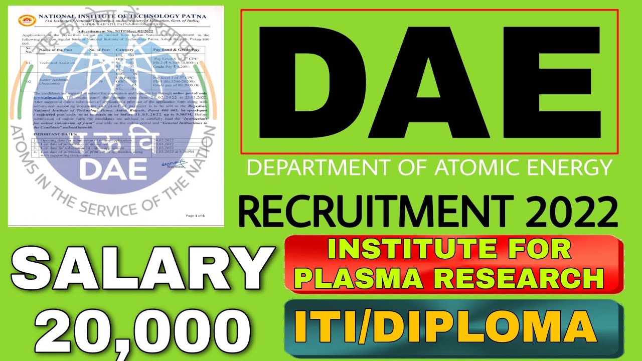 Atomic Energy recruitment | Latest recruitment notification 2022