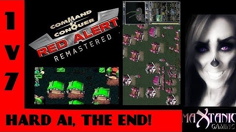 1 on 7 Command & Conquer Red alert Remastered NEW MAP HARD Ai, THE END! Just a bit of fun practice!