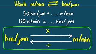 Convert km/h to m/min and m/min to km/h | Guaranteed to Understand!