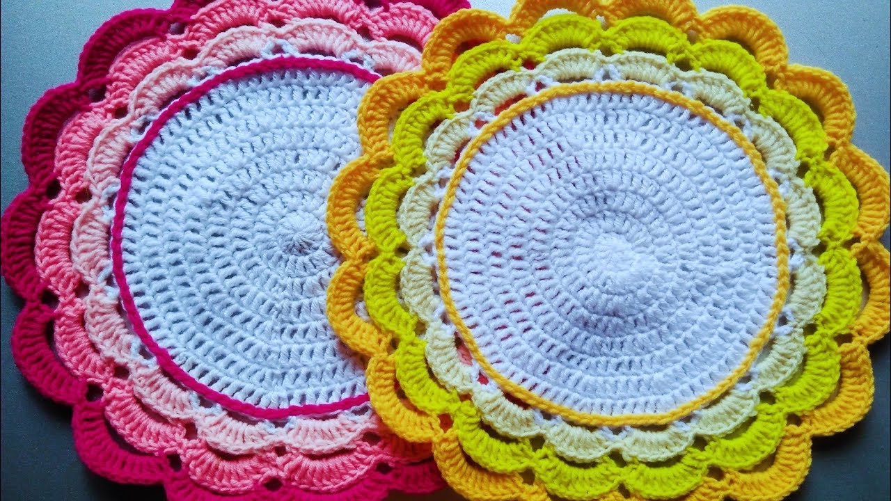 Crochet Thalposh Design || Tablemat || Woollen Doormat