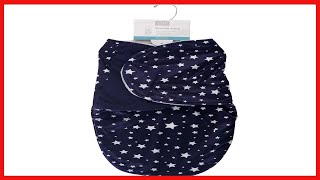 Hudson Baby Uni Baby Plush Swaddle Wrap, Navy Star, 0-3 Months