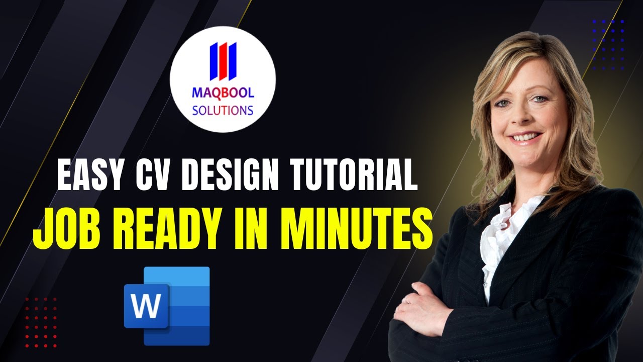 Cv Tutorialg Program How to Make a Professional CV / Resume in MS Word | Modern CV Design ...