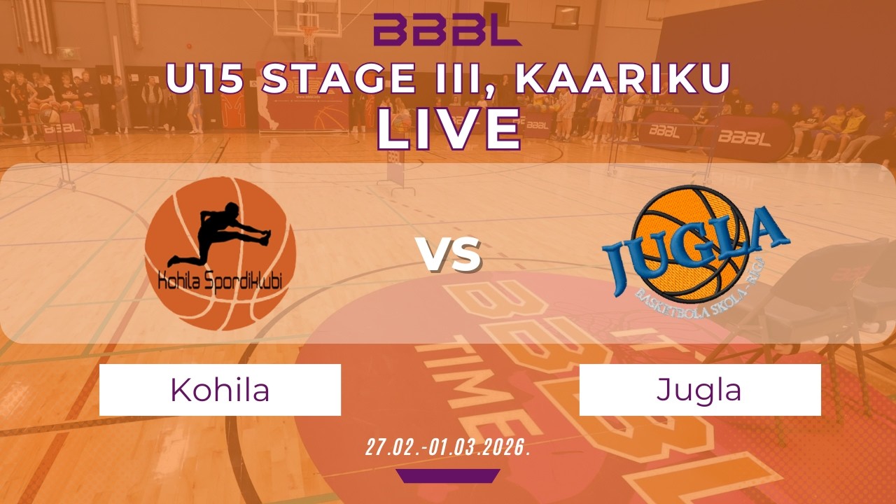 Kohila SK 2011 vs Jugla 2011 | BBBL U15 | Stage III