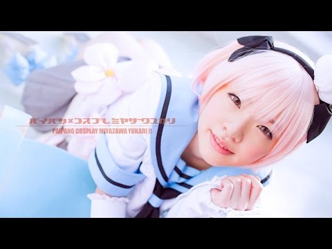 【コスホリ新作】うん、かわいい「パイパンxコスプレ ミヤザワユカリ」はこんな感じ♪( ´▽｀) ［CosDel