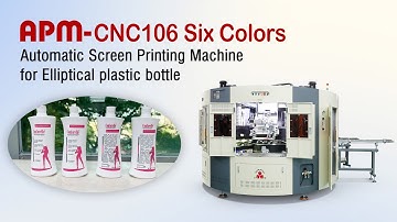 Automatic screen printing machine for plastic bottles
