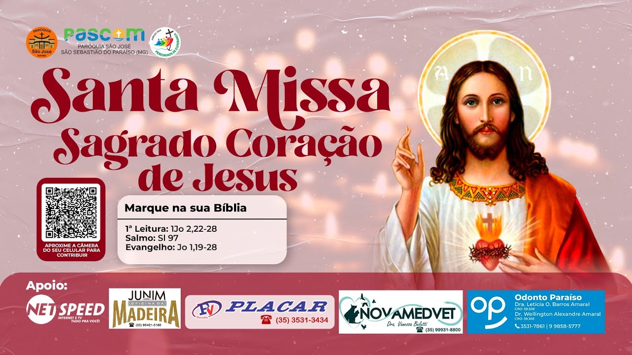 Missa na Paróquia São José de São Sebastião do Paraíso-MG, Diocese de Guaxupe-MGCurta também nossa página no Facebook:
https://www.facebook.com.br/paroquiasaojose85