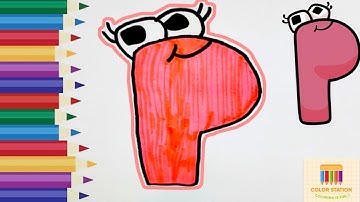 How To Draw Alphabet Lore - Letter P | Cute Easy Step By Step Drawing Tutorial