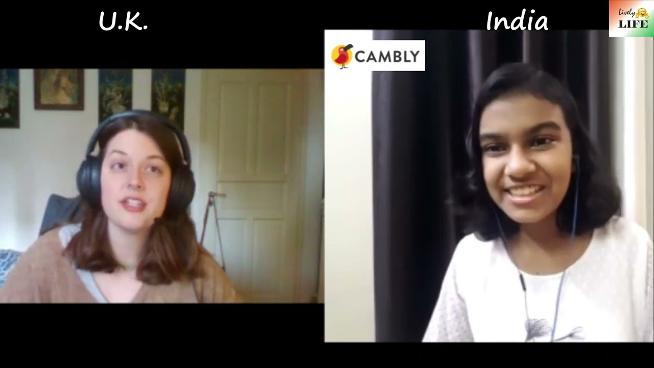 Cambly English Conversation #19 with lovely tutor from U.K. | Adrija Biswas