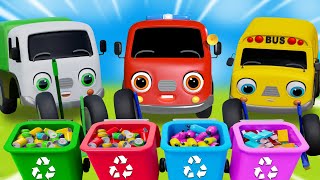 Skip to My Lou | Garbage Truck + more Nursery Rhymes & Kids Songs - Baby Car Songs TV