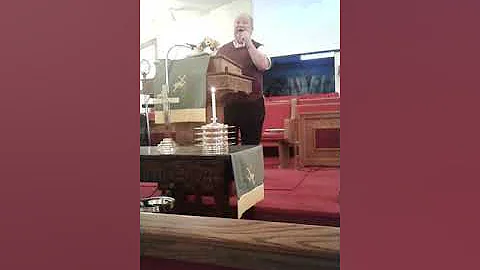 Roy Moulden preaching to us about sacrifice