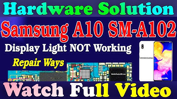 Samsung A10 SM-A102 Display Light NOT Working Problem Repair Jumper Ways #GSM_Free_Equipment