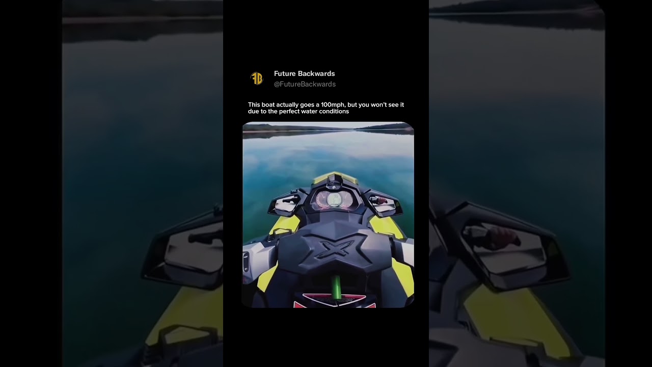 Эта лодка на самом деле развивает скорость 100 миль в час, но вы этого не увидите из-за идеальной...