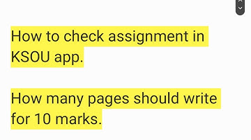 How to check assignment in KSOU app| Know more in my channel