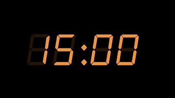 15 Minute Timer, retro orange lcd alarm clock, with Alarm ⏰