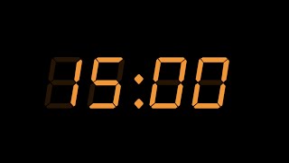 15 Minute Timer, retro orange lcd alarm clock, with Alarm ⏰