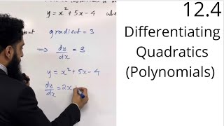 Edexcel AS Level Maths: 12.4 Differentiating Quadratics (Polynomials)