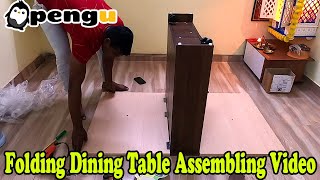 Pengu brand Folding Dining Table Assembling Video || Easy DIY Folding dining table buy in India