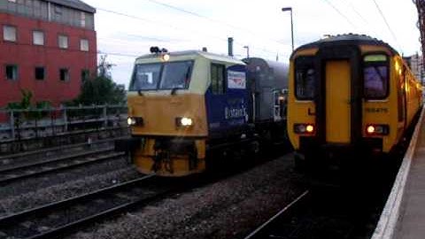 Network Rail MPV on weed killing duty departs Newcastle Central Station