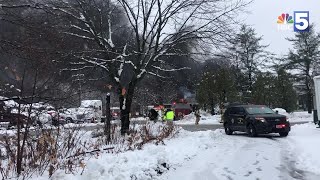 Raw: Colchester business fire