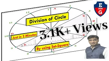 How to divide circle| By using Set-Square|12 equal parts| How to use set-square| Engineering drawing