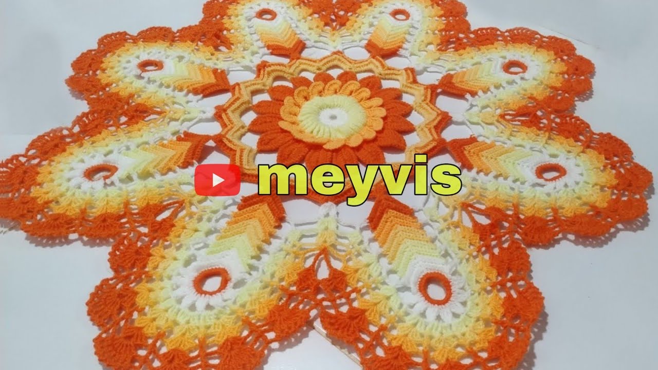 Tapete grande para living paso a paso | tapete a crochet (Modelo N°4)