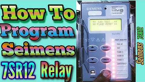 Siemens 7SR12 Relay Setting