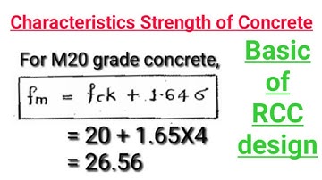 Characteristics Strength of Concrete |Basic of RCC | Basic Concept of RCC | Characteristics Strength