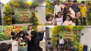 Isba 1st birthday | decorate by me | bacho k sath game khele | pacha party 🎉 🥳