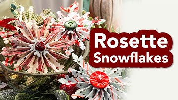 Tim Holtz Rosette Snowflake Ideas: Garland and Ornaments with Patterned Paper