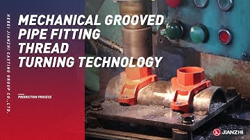 Threading process of mechanically grooved pipe fittings