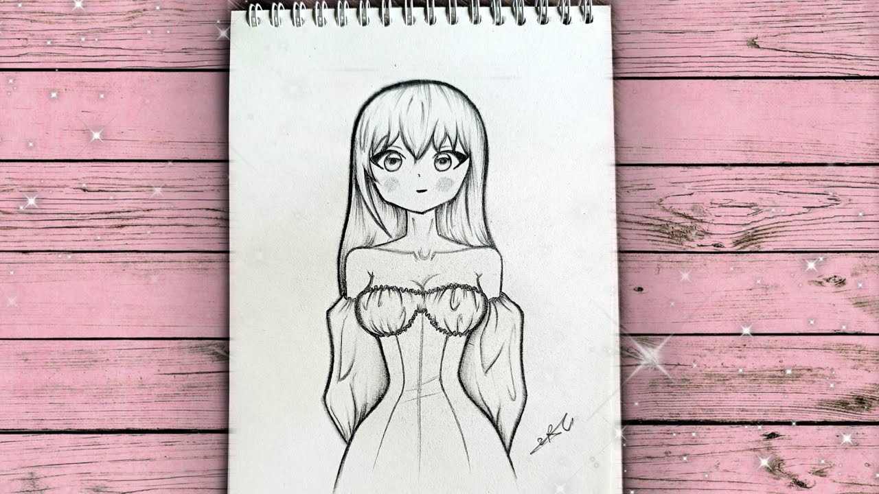 How to draw anime girl so cute | Easy step_by_step tutorial - YouTube