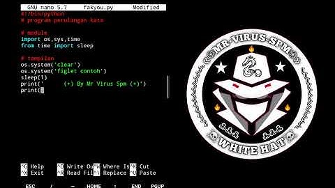 Cara membuat script termux program Perulangan kata (python)