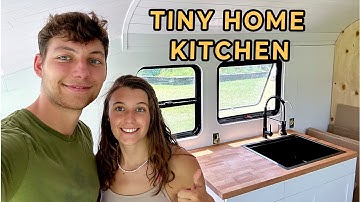 DIY Skoolie Kitchen Build With Amazing Butcher Block | Ep. 6
