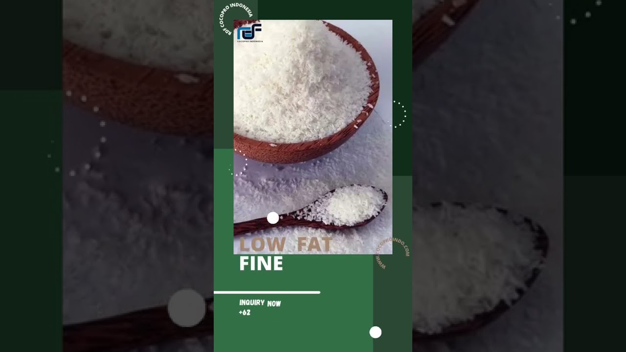 Desiccated Coconut (High Fat and Low Fat) - RDF Cocopro Indonsia | +62 853 7338 5191
