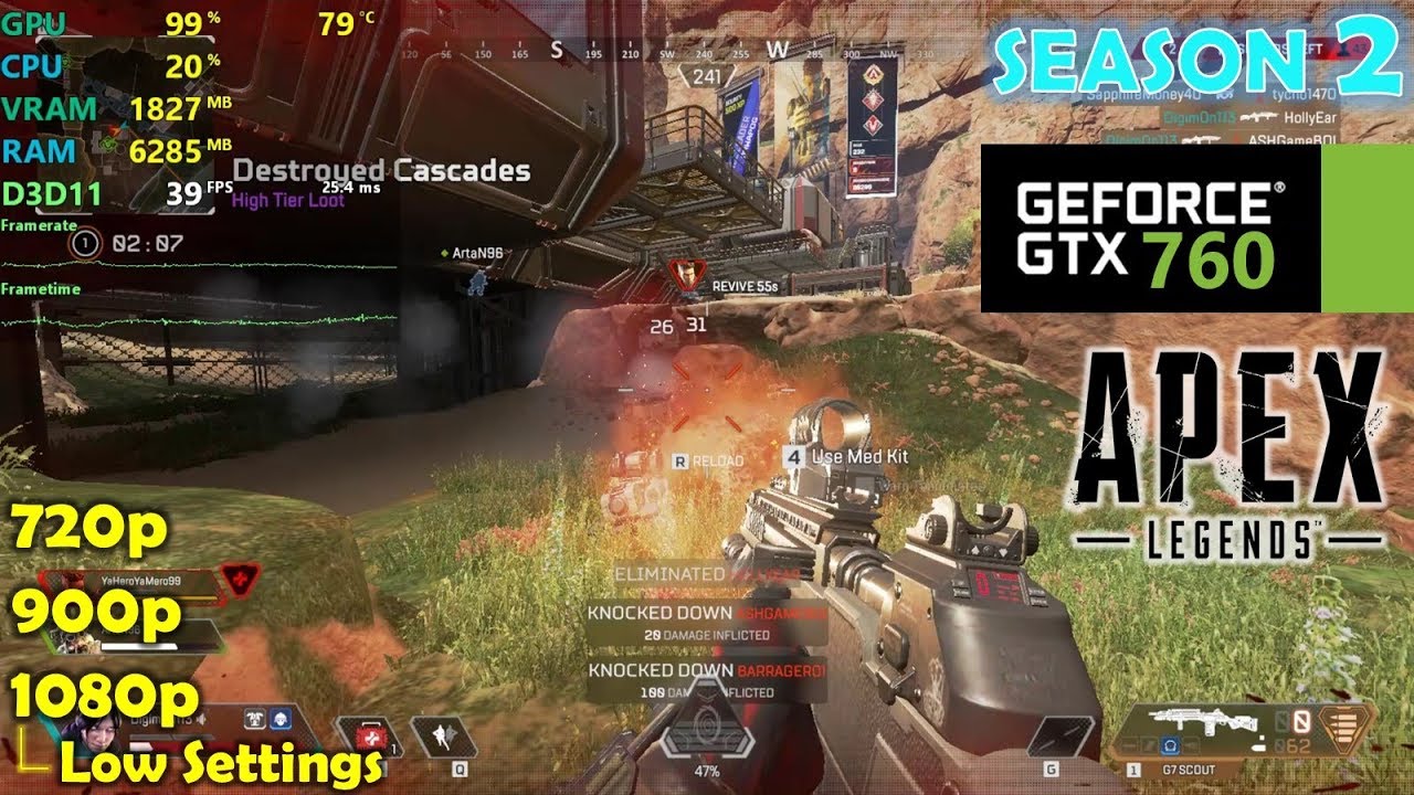 GTX 760 | Apex Legends Season 2 - 1080p, 900p, 720p - YouTube