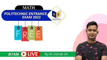 Polytechnic Maths Classes | Polytechnic Maths Important Question|By Er.Ashok Sir| Polytechnic 2022